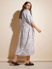 Yours Curve Natural Raglan Prairie Dress - Image 4 of 6