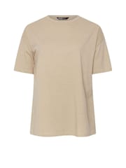 Yours Curve Natural Oversized Side Split T-Shirt - Image 5 of 5