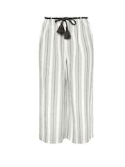 Yours Curve White Stripe Wide Leg Trousers - Image 2 of 5