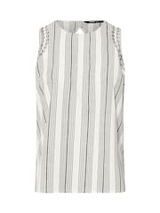 Yours Curve White Striped Embroided Vest - Image 5 of 5