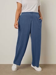 Pantalones de chambray con botones delanteros de Yours Curve - Imagen 1 de 5
