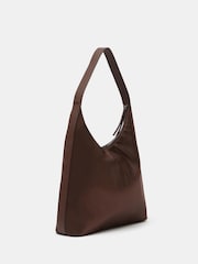 Hush Brown Satin Scoop Tote Bag - Image 2 of 4