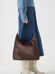 Hush Brown Satin Scoop Tote Bag - Image 4 of 4