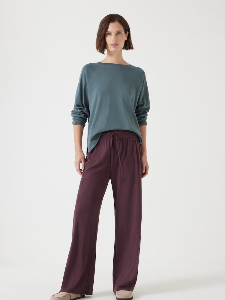 Hush Brown Amie Wide Leg Joggers - Image 1 of 5