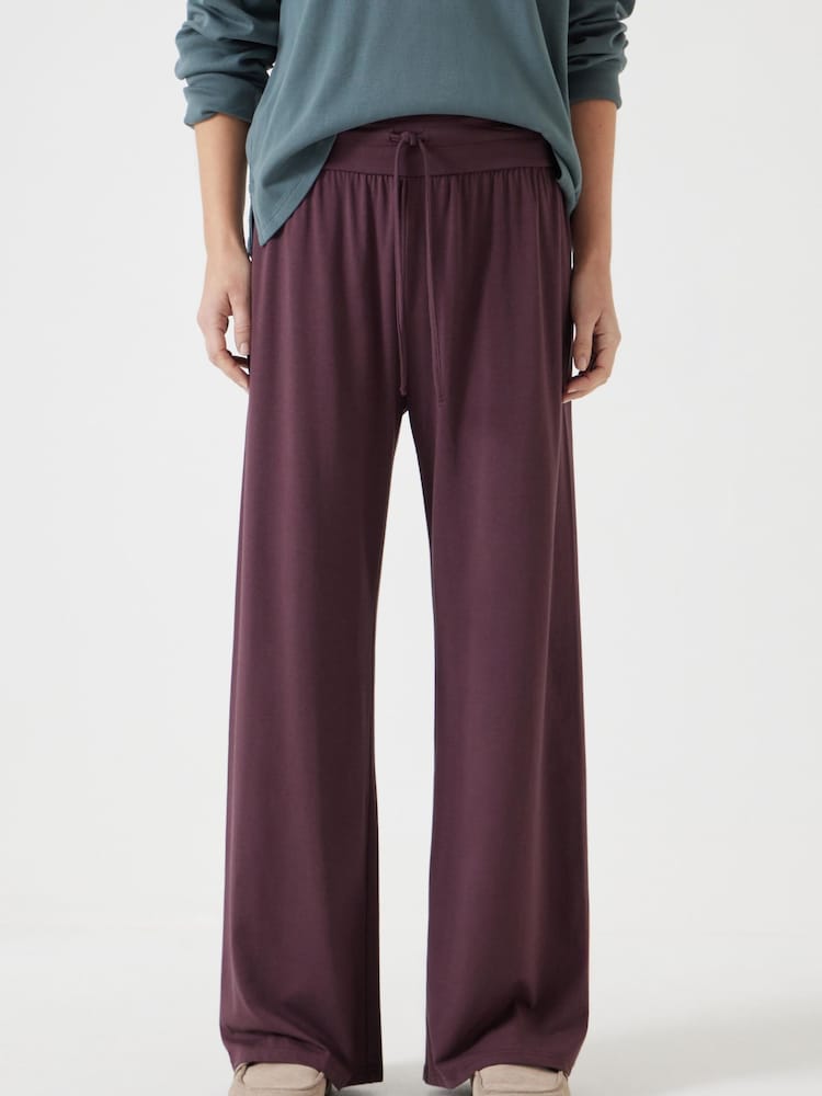 Hush Brown Amie Wide Leg Joggers - Image 2 of 5