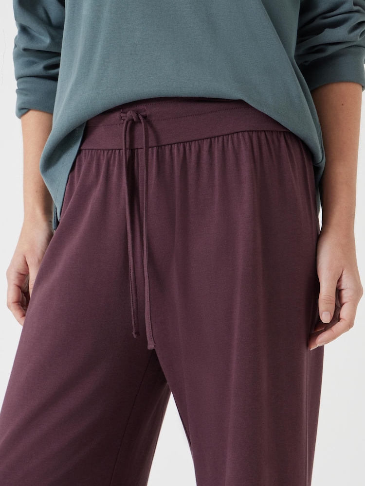 Hush Brown Amie Wide Leg Joggers - Image 4 of 5