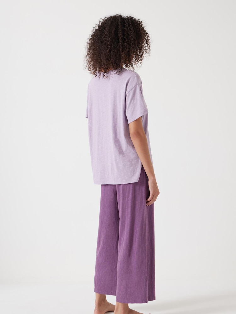 Morado - Pijama de algodón 100 % con falda pantalón Mila de Hush - Imagen 2 de 5 Morado - Pijama de algodón 100 % con falda pantalón Mila de Hush - Imagen 2 de 5