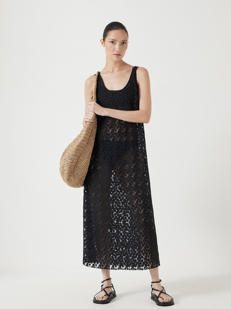 Hush Black Embroidered Sleeveless Floral Dress - Image 1 of 5