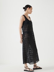 Hush Black Embroidered Sleeveless Floral Dress - Image 3 of 5