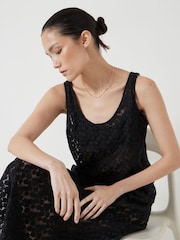 Hush Black Embroidered Sleeveless Floral Dress - Image 1 of 1