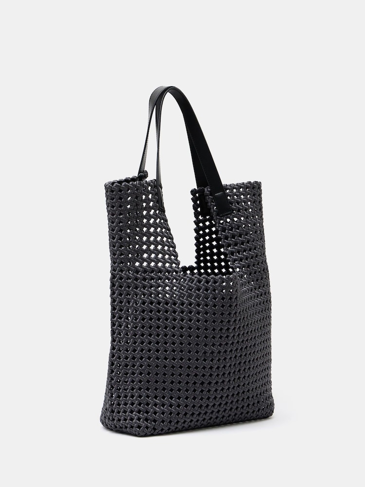رمادي - Hush Satin Weave Tote Bag - صورة 2 من 7