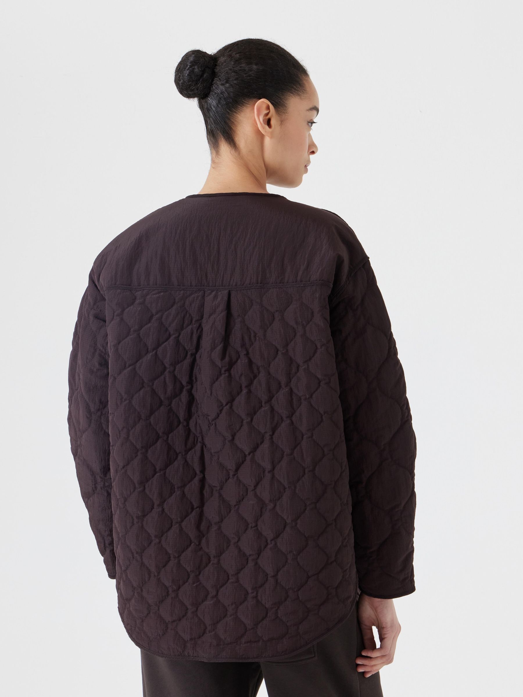 Buy Hush Lilac/Purple Anya Reversible Quilted Liner Jacket from