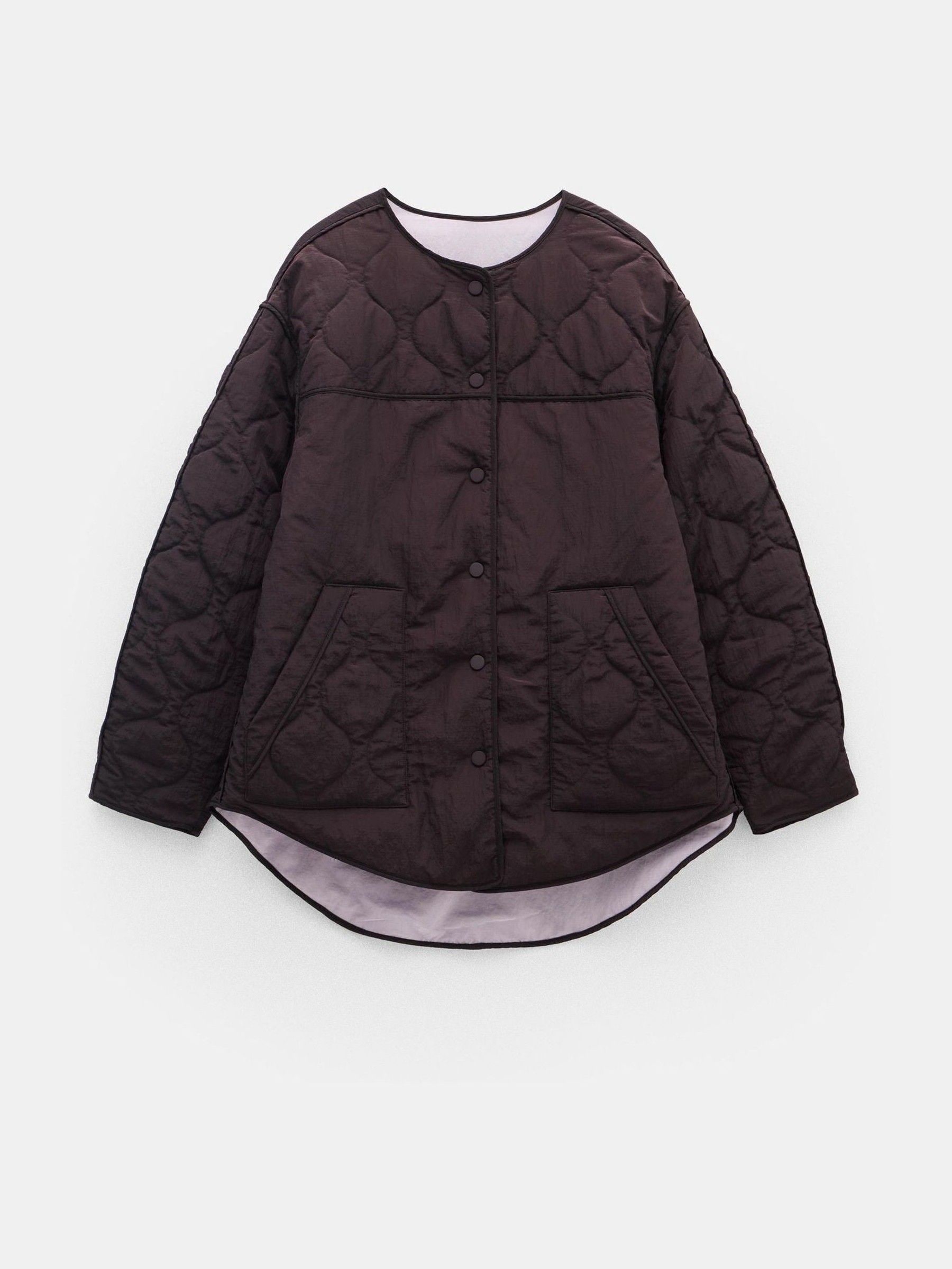 Buy Hush Lilac/Purple Anya Reversible Quilted Liner Jacket from