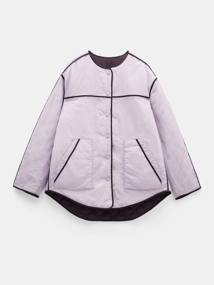 Hush Lilac/Purple Anya Reversible Quilted Liner Jacket - Image 6 of 7