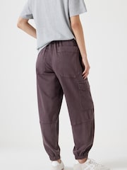 Hush Brown Ava Washed Cargo Joggers - Image 3 of 5