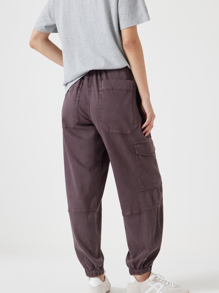 Hush Brown Ava Washed Cargo Joggers - Image 3 of 5