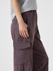 Hush Brown Ava Washed Cargo Joggers - Image 4 of 5