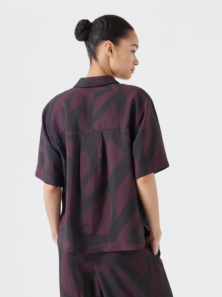 Hush Purple Short Sleeve Collared Shirt - Image 3 of 5