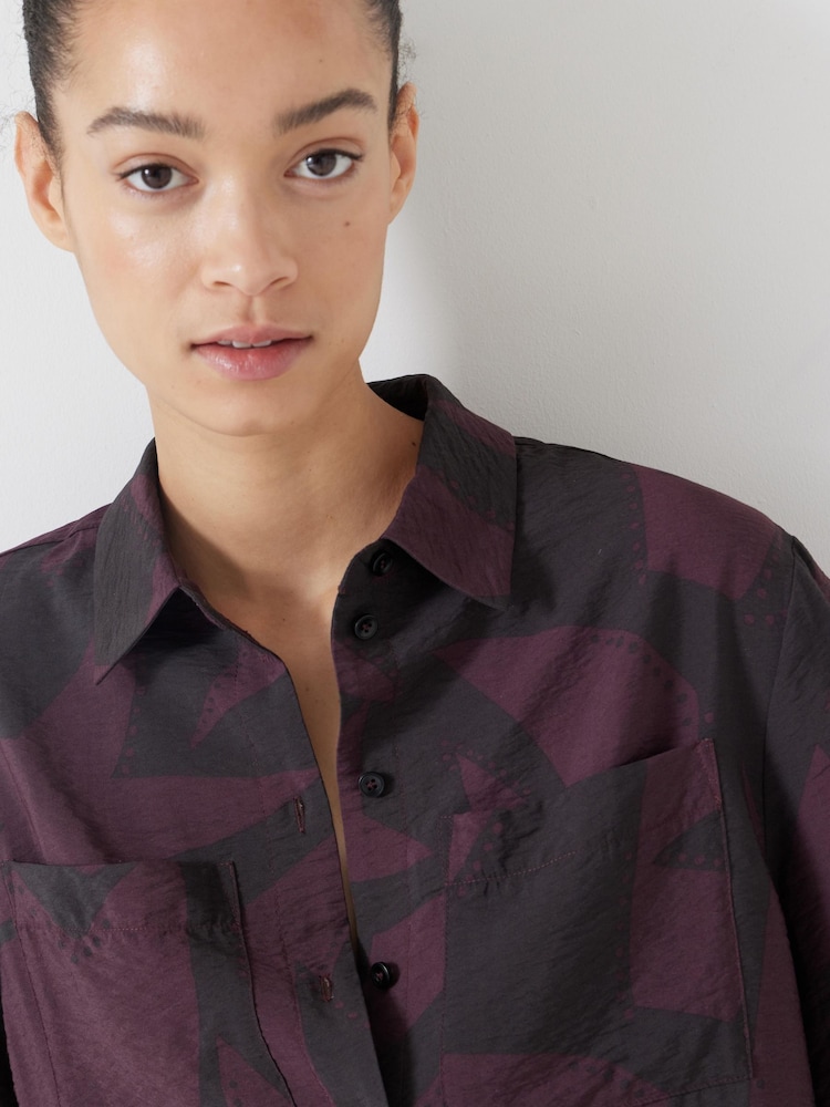 Hush Purple Short Sleeve Collared Shirt - Image 4 of 5