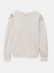 Hush Cream Emily Puff Sleeve 100% Cotton Jersey Top - Image 5 of 5