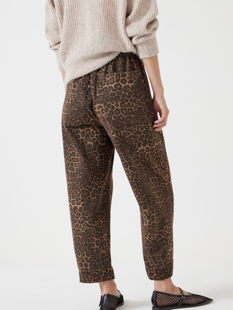 Hush Animal Print Jack Barrel Leg Pull On Trousers - Image 3 of 5