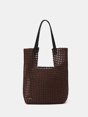 بني - Hush Satin Weave Tote Bag - صورة 4 من 7
