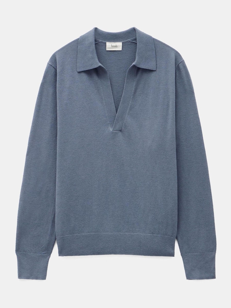Azul - Hush Open Collar Knitted Jumper - Imagen 5 de 5 Azul - Hush Open Collar Knitted Jumper - Imagen 5 de 5