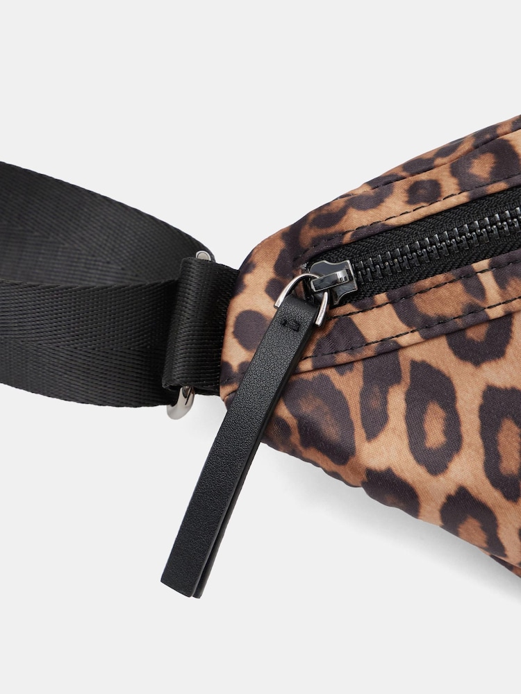 Hush Animal Leopard Print Satin Cross-Body Bag - Image 3 of 5