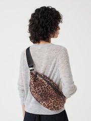 Hush Animal Leopard Print Satin Cross-Body Bag - Image 5 of 5