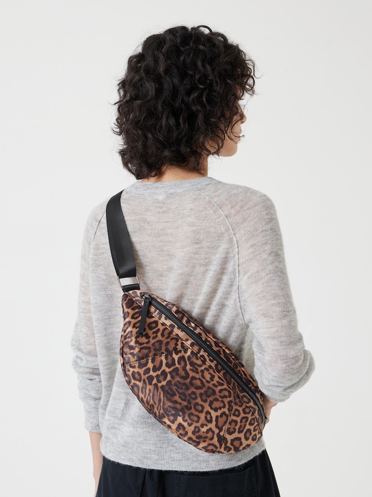 Hush Animal Leopard Print Satin Cross-Body Bag - Image 5 of 5