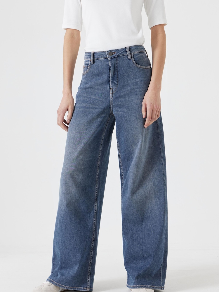 Hush Blue Agnes Wide Leg Jeans - Image 1 of 5
