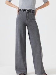 Hush Grey Nessa Wide Leg Jeans - Image 1 of 5