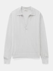 Hush Grey Open Collar Knitted Jumper - Image 5 of 5