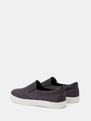 Hush Grey Gili Satin Slip On Trainers - Image 6 of 7
