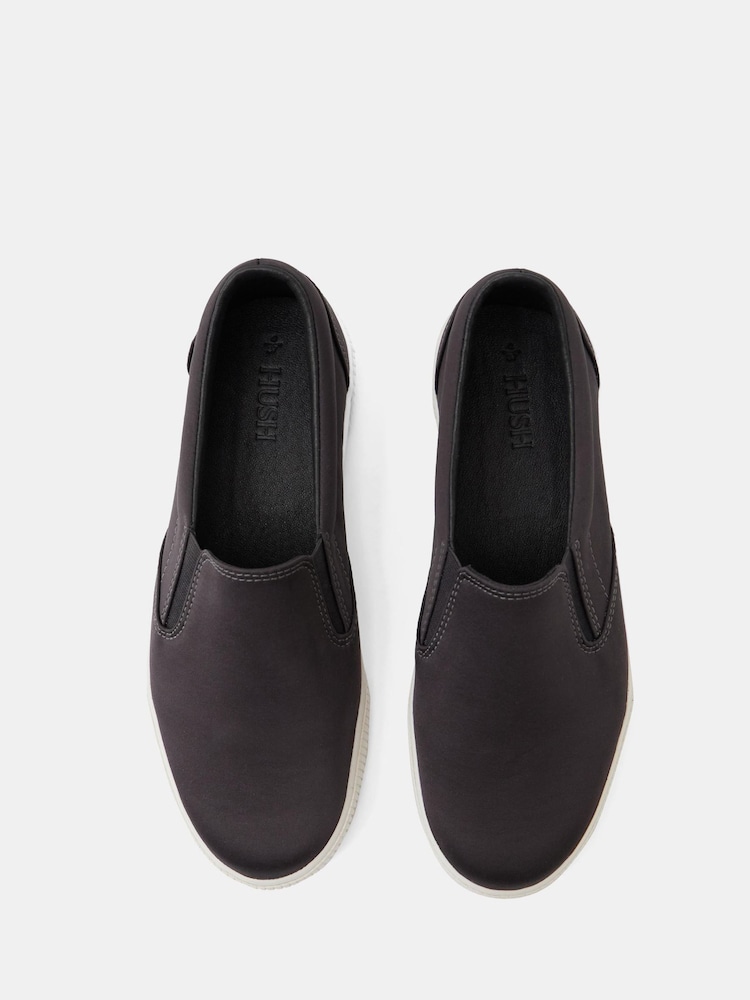 Hush Grey Gili Satin Slip On Trainers - Image 7 of 7