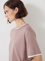 Hush Pink Contrast Layer T-Shirt - Image 4 of 5