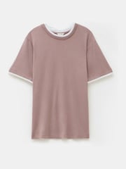 Hush Pink Contrast Layer T-Shirt - Image 5 of 5