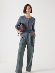 Hush Grey Slim Button Through Knitted Cardigan - Image 2 of 5