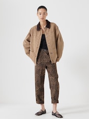 Hush Brown 100% Cotton Corduroy Collar Jacket - Image 3 of 5