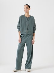 Hush Green Button Front Rib Cardigan - Image 2 of 6