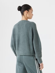 Hush Green Button Front Rib Cardigan - Image 3 of 6