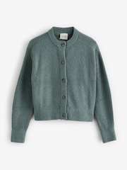 Hush Green Button Front Rib Cardigan - Image 6 of 6
