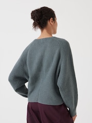 Hush Green Bronte Cross Front Knit Jumper - Image 2 of 5