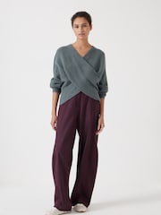 Hush Green Bronte Cross Front Knit Jumper - Image 4 of 5