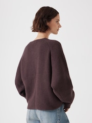 Hush Brown Bronte Cross Front Knit Jumper - Image 3 of 5