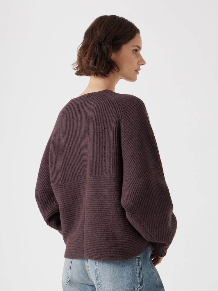 Hush Brown Bronte Cross Front Knit Jumper - Image 3 of 5