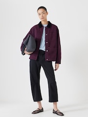 Hush Red 100% Cotton Corduroy Collar Jacket - Image 2 of 5