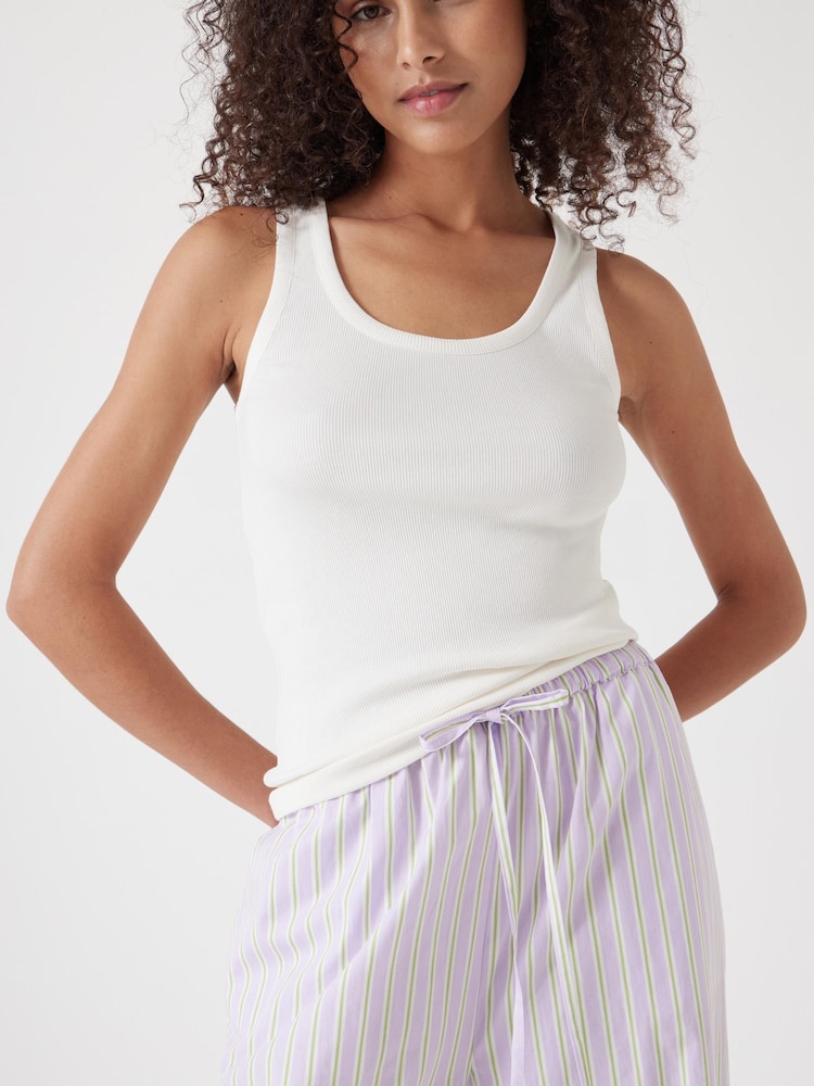 Conjunto de pijama sin mangas de popelina de algodón 100 % a rayas de Hush - Imagen 2 de 5 Conjunto de pijama sin mangas de popelina de algodón 100 % a rayas de Hush - Imagen 2 de 5
