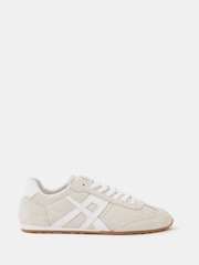 Hush Cream Suede Slimline Retro Trainers - Image 3 of 5