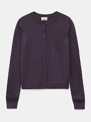 Hush Purple Slim Button Through Knitted Cardigan - Image 5 of 5